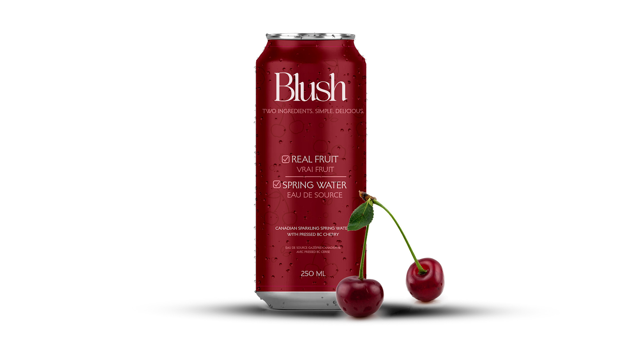 Blush Cherry Flavour Drink Mockup