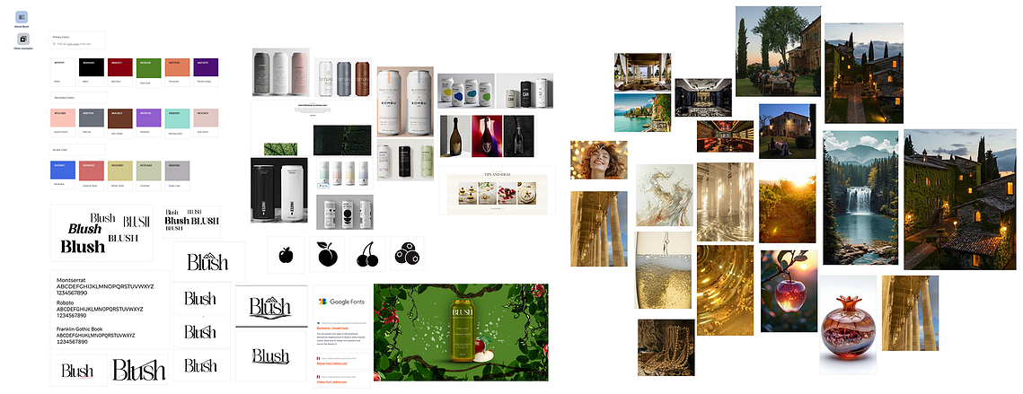 Mood Board - Blush Sparkling Drink