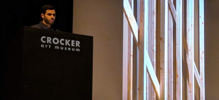 nick shepard gives a talk at the crocker art museum