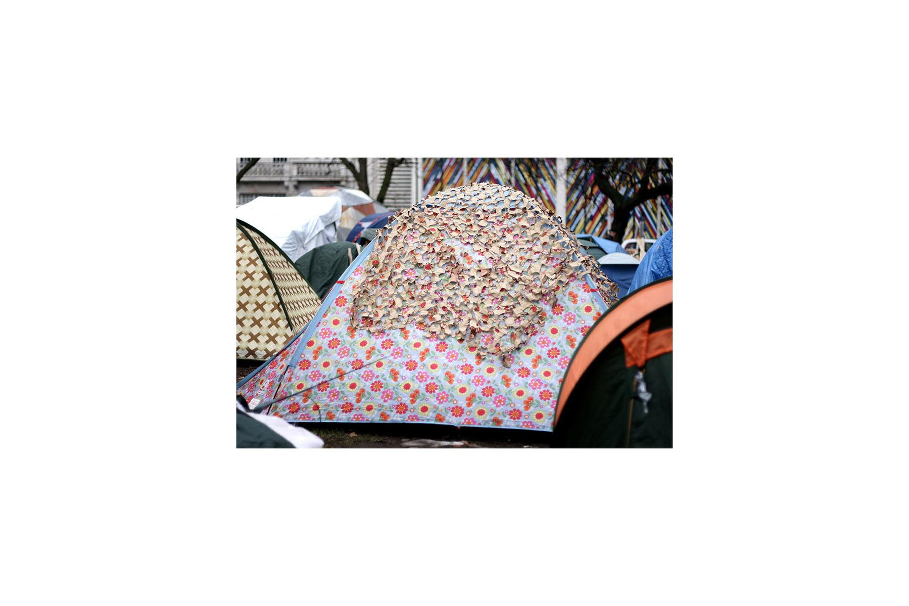 A tent during the Occupy London protest in 2012
