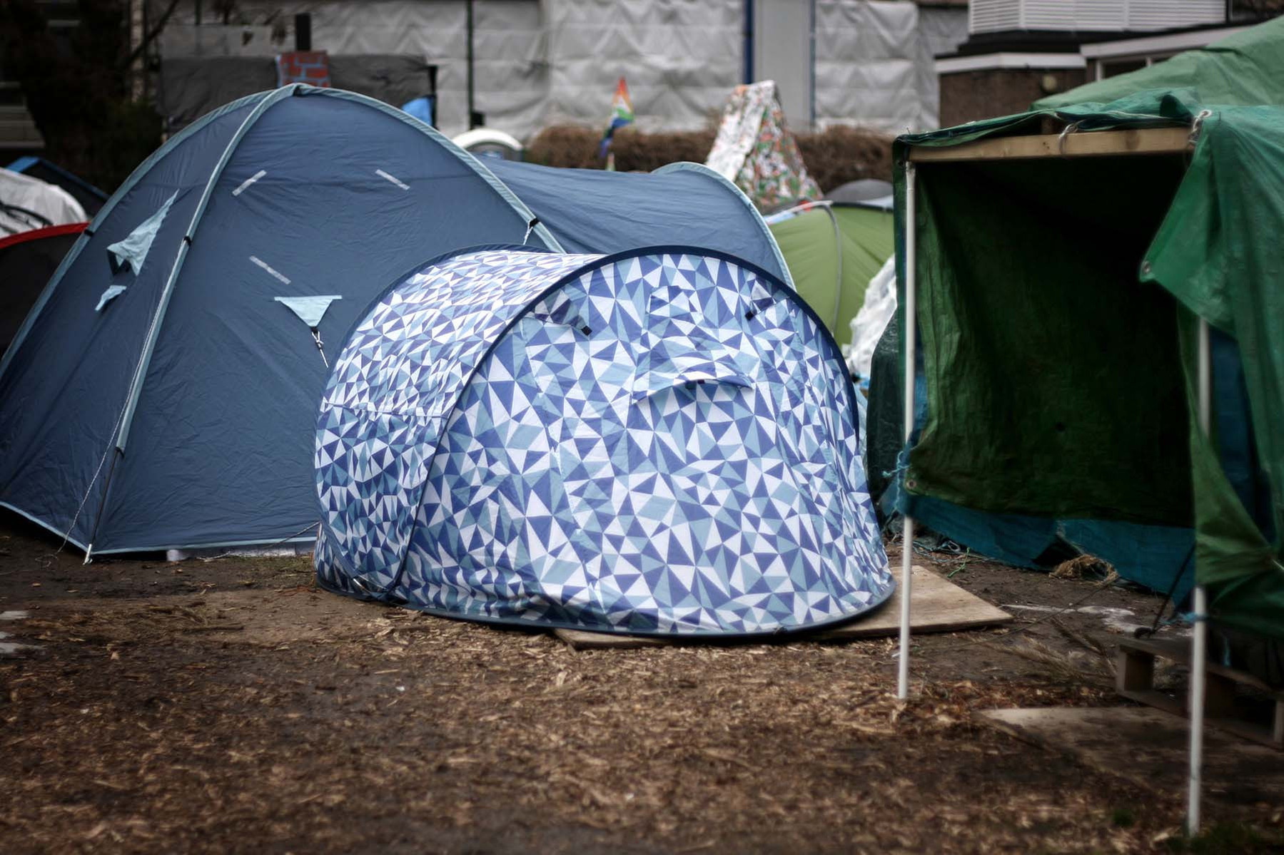 A tent during the Occupy London protest in 2012