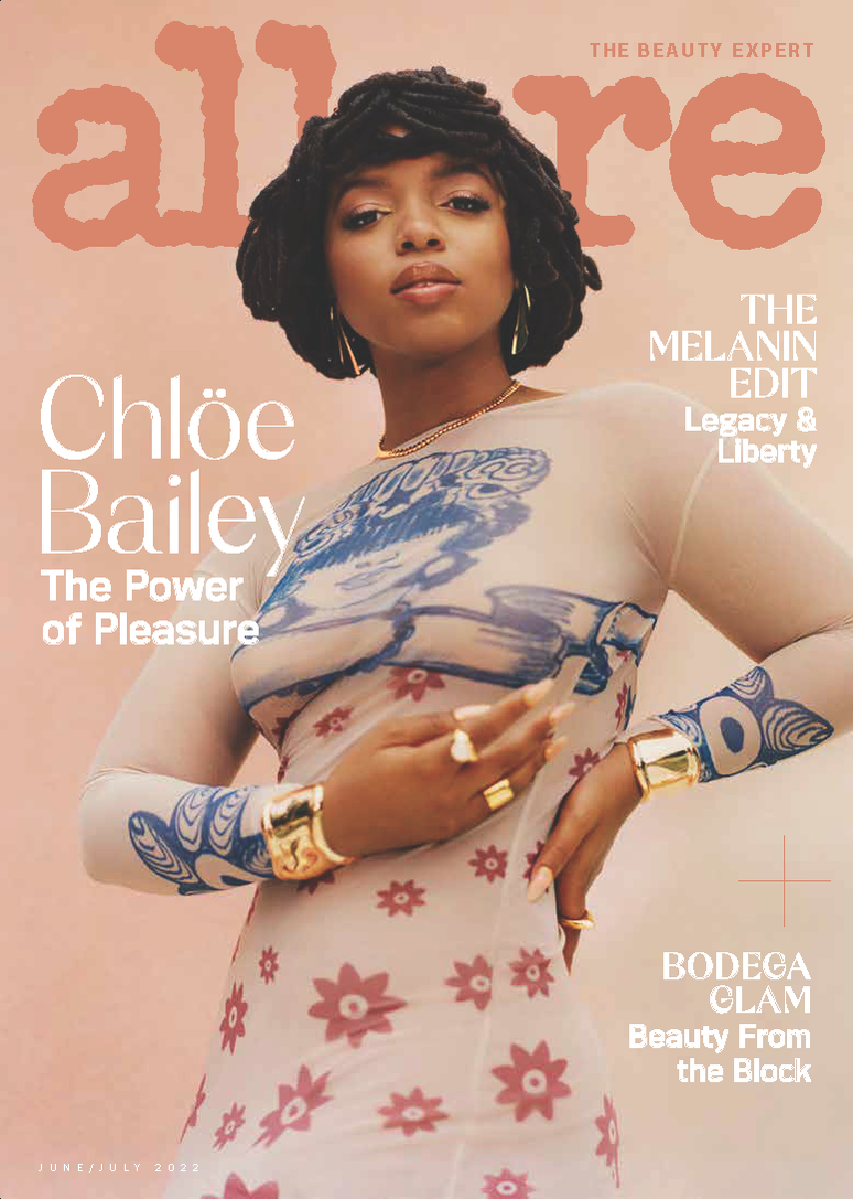 Allure magazine June/July 2022 issue cover with Chloe Bailey which features Celadawn by MATTEO PARFUMS as part of Allure Editors Favorites (Allure Best of Beauty)