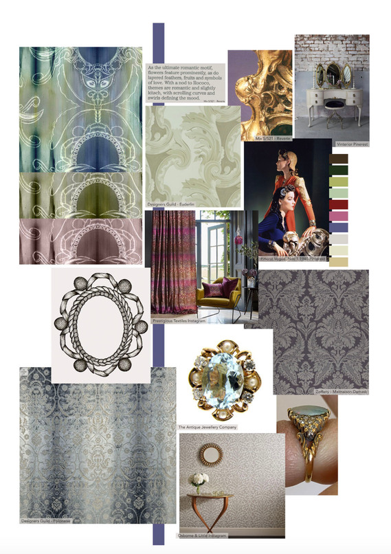 Scarlett Greenwood Damask Concept Board