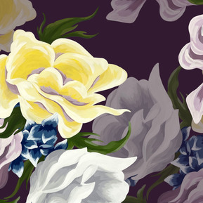 Scarlett Greenwood purple floral 