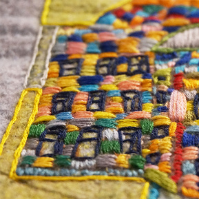 Cecilia Perez Close Up Sample embroidery detail 