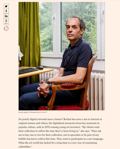 Portrait of Davide Uglietti, on assignment for the Financial Times.