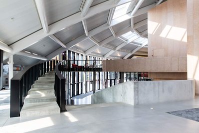 Interior of Le Rosey Concert Hall in Rolle, Switzerland. 