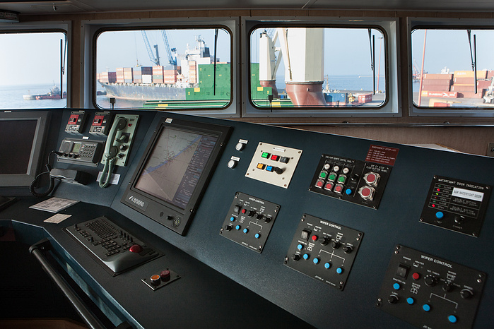 boat, cargo, coast, commerce, container, crane, dock, export, forms, harbor, high, industrial, industry, line, loading, ocean, outdoors, over, perspective, port, sea, ship, shipping, shipyard,
