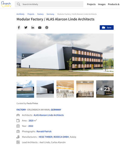 Architecture photo of a building in Germany. The set of photograph is is published in Archdaily.