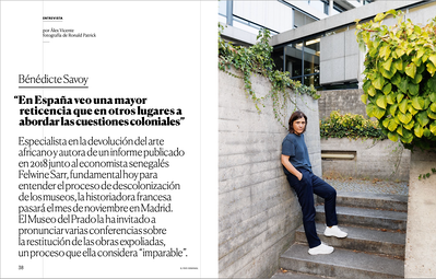 Portrait of Bénédicte Savoy for El Pais Semanal