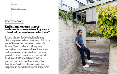 Portrait of Bénédicte Savoy for El Pais Semanal