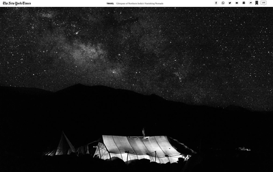 Photograph of nomads published at the NYTimes travel section, World Through a Lens