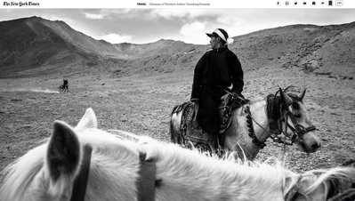Photograph of nomads published at the NYTimes travel section, World Through a Lens