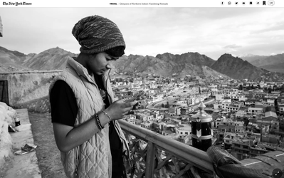 Photograph of nomads published at the NYTimes travel section, World Through a Lens