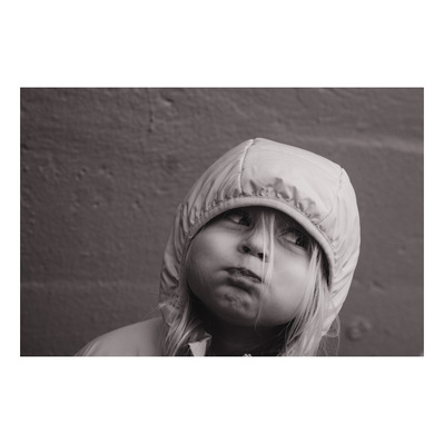 family photography of young girl making a silly face in Milwaukee, Wisconsin.