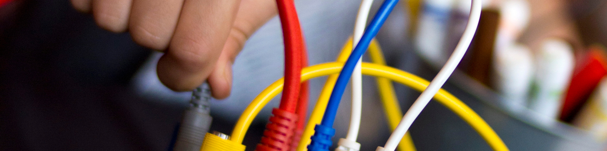 learning modular synth, cables, science lab, STEM education, chicago modular synth