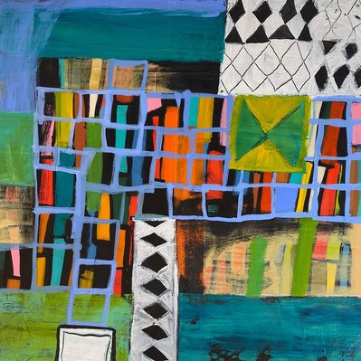 Colorful geometric abstract painting