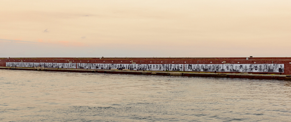 Inside Out: The faces of the Port  Foranea Dam of the Port of Genoa / September 2018  100 Port workers photographed    by Simone Lezzi / CWL   Curated by: Maria Elena Buslacchi & Maria Pina Usai   as part of: InsideOut Project / JR