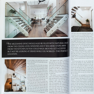 Cover feature in Good Life Magazine, interior photography of the Carmichael Project. Published work by Interior Photographer Heather Goldsworthy