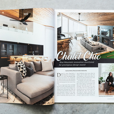 Feature in Good Life Magazine, interior photography of the Carmichael Project. Published work by Interior Photographer Heather Goldsworthy