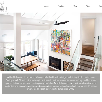 Interior Photography shown in use on clients website