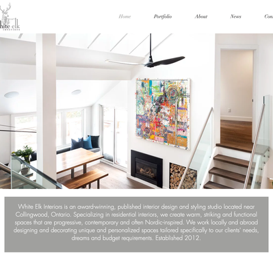 Interior Photography shown in use on clients website