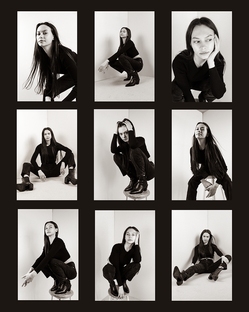 Spec work, test shoot, modelling digitals, modelling portfolio