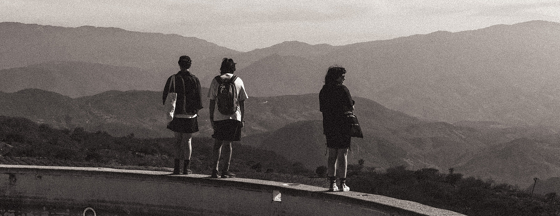 Black and white, B&W, film photography, mountains, Oaxaca, Mexico