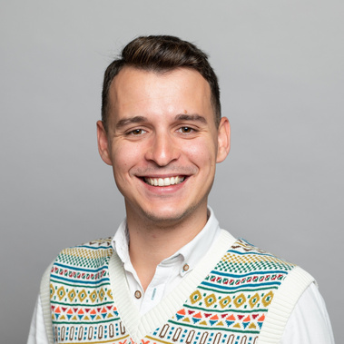 Studio style headshot in TikTok Dublin office using onsite background setup