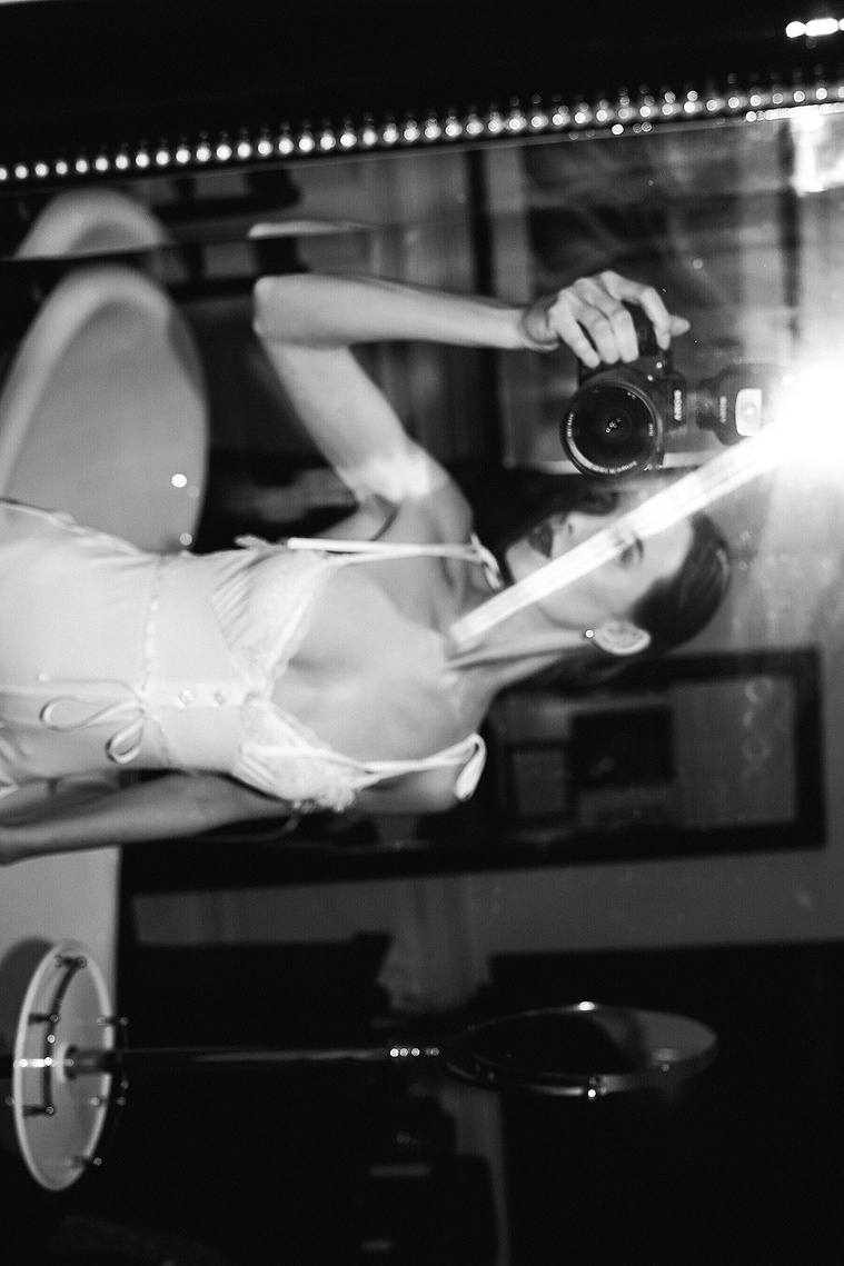 Portrait of Diana Dingi with her camera