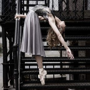 Ballerina in a stunning urban pose by Eric Arnold of Captured Light Studios.com.