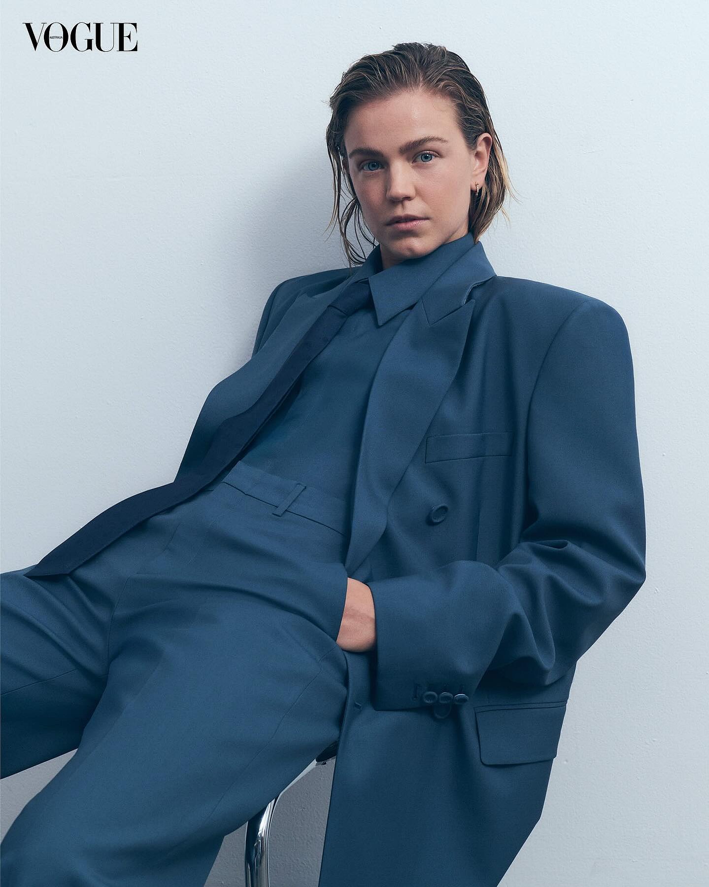 High end retouching by Rebekka Lee Johnson for Vogue Australia, featuring actor Sof Forrest. Photography by Jamie Heath (BA Reps).