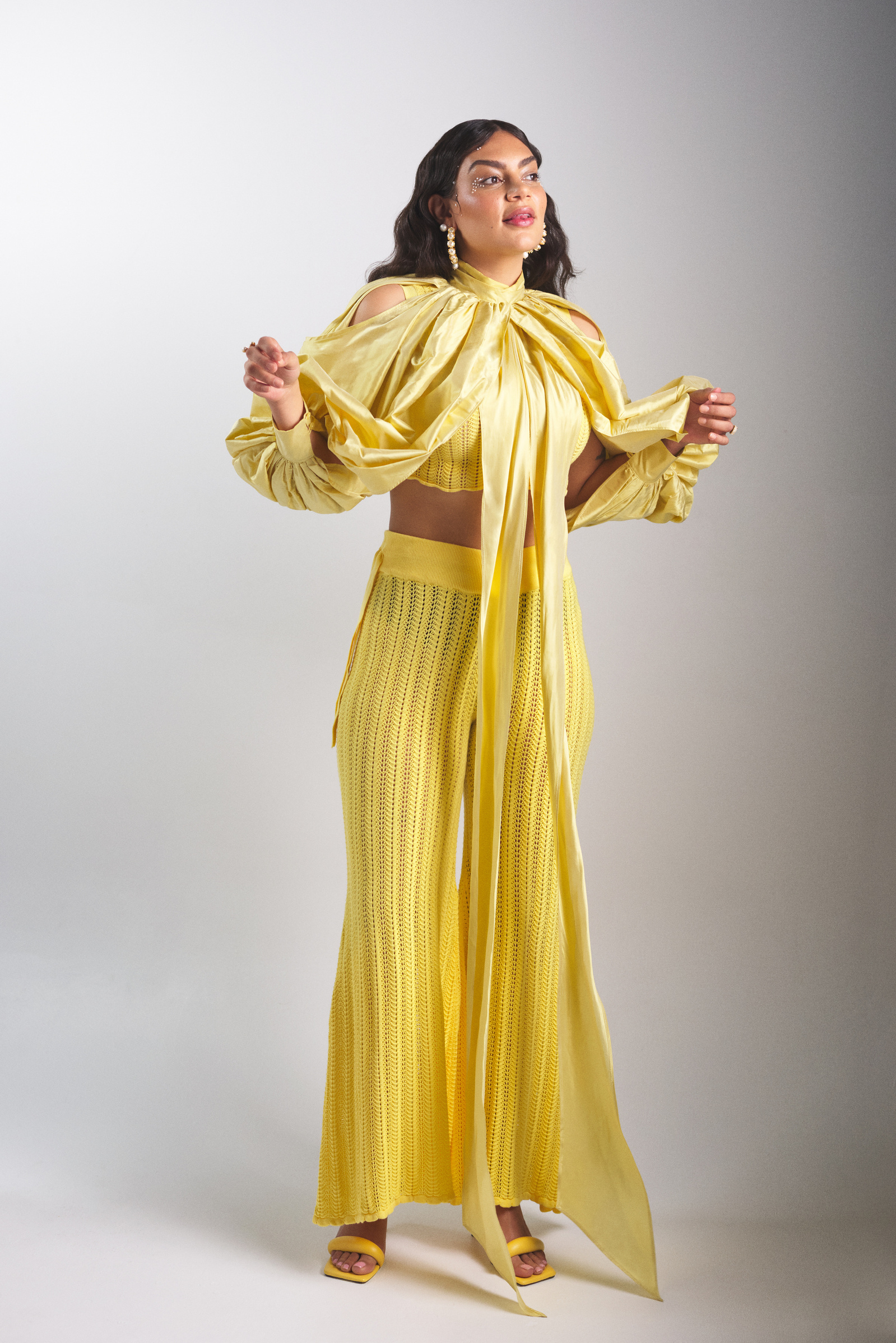 High end, fashion retouching by Rebekka Lee Johnson for Gritty Pretty Magazine, featuring Thelma Plum. Photography by Dave Blake.