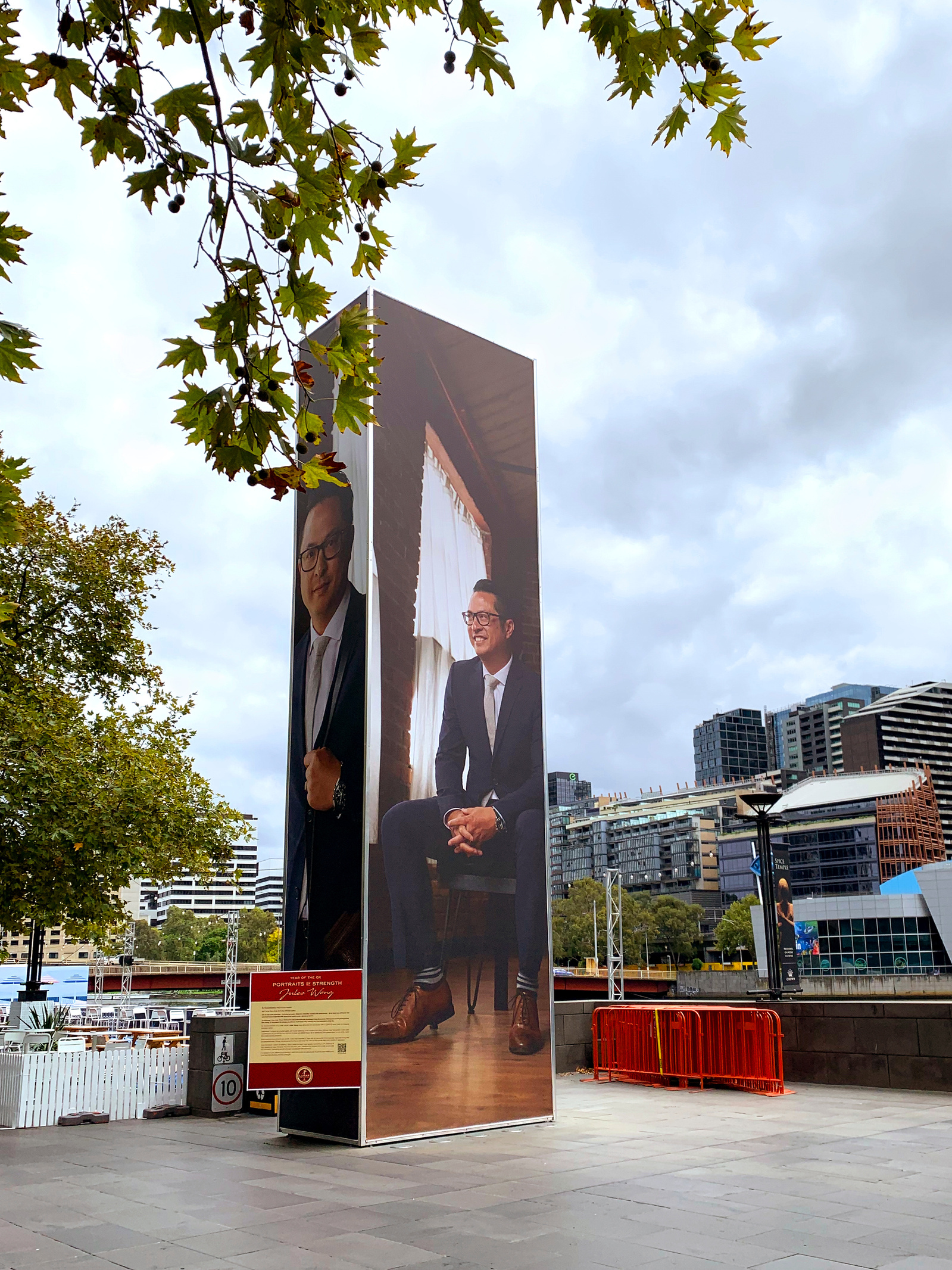 High end, portrait retouching by Rebekka Lee Johnson for City of Melbourne and Crown Promenade. Photography by Sam Wong. Post production and in-situ photography by Rebekka Lee Johnson.