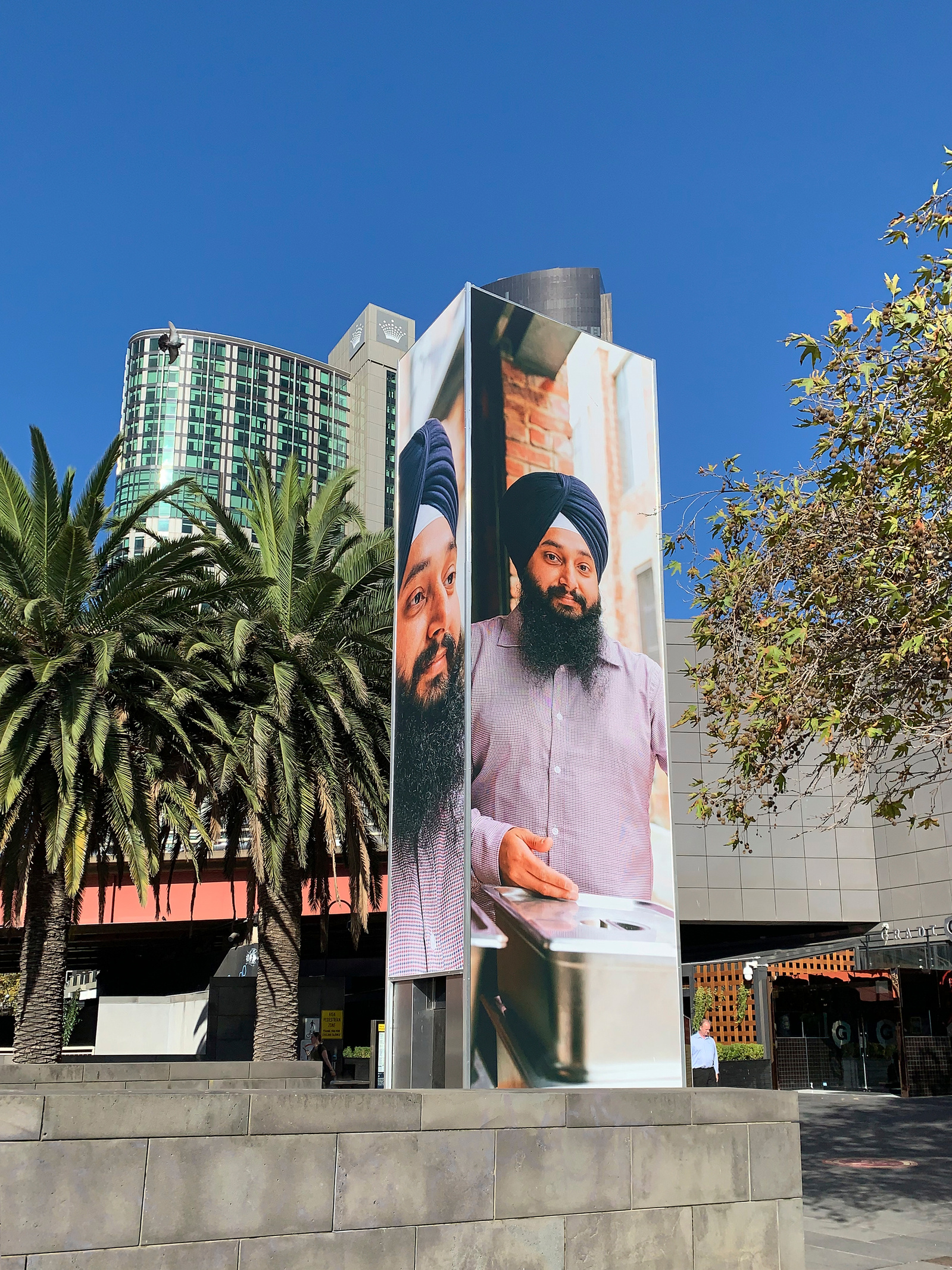High end, portrait retouching by Rebekka Lee Johnson for City of Melbourne and Crown Promenade. Photography by Sam Wong. Post production and in-situ photography by Rebekka Lee Johnson.
