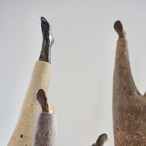 sculpture céramique contemporaine Michèle Suquet pied