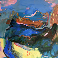 Oil painting on canvas. Contemporary painting by Lithuanian artist Asta Kulikauskaite Krivickiene. Personal exhibition in Vilnius, Lithuania.
The artwork exposed in the exhibition "Identity Map". Blue Story I 2021 I Oil on canvas I 120 x 100 cm