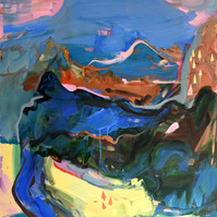Oil painting on canvas. Contemporary painting by Lithuanian artist Asta Kulikauskaite Krivickiene. Personal exhibition in Vilnius, Lithuania.
The artwork exposed in the exhibition "Identity Map". Blue Story I 2021 I Oil on canvas I 120 x 100 cm
