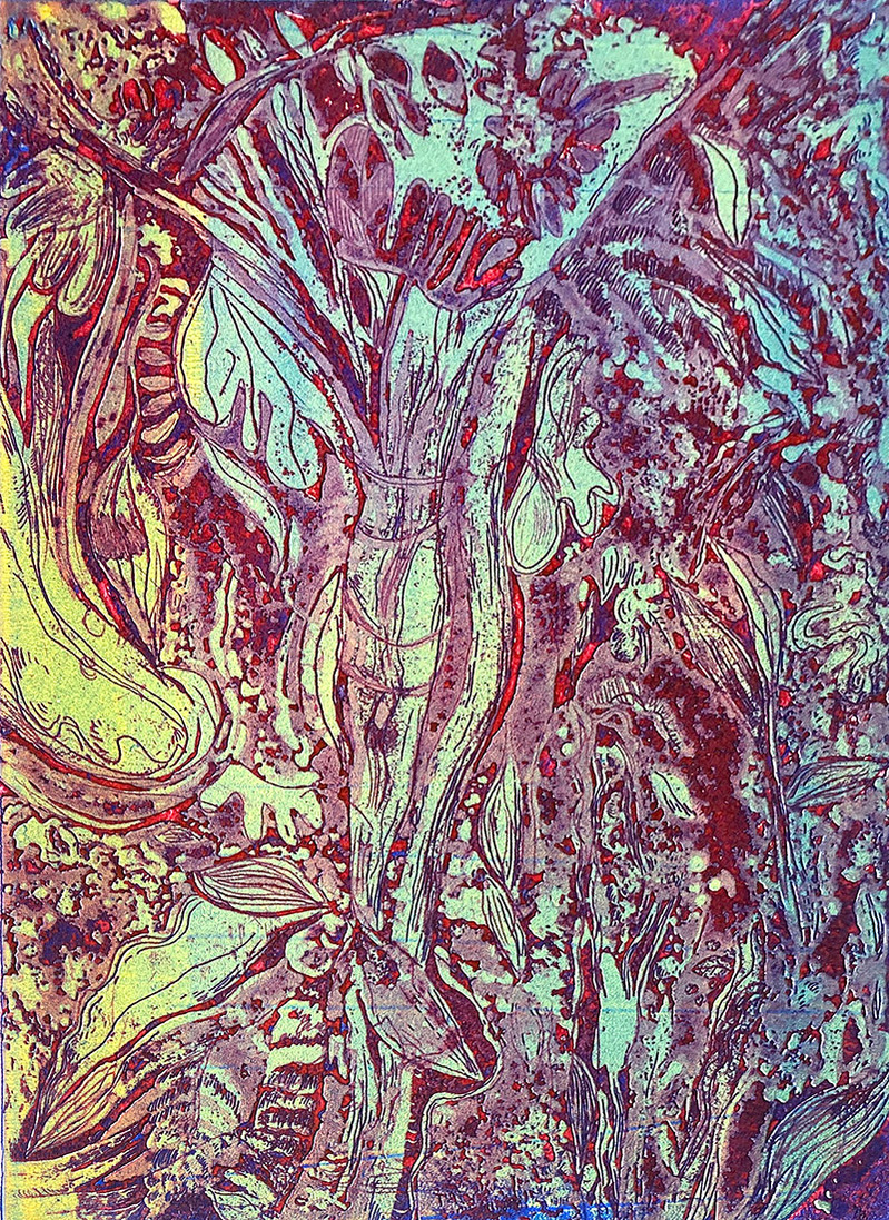 The print I will exhibit in the printmaking exhibition in gallerie Am Duerf, in Steinsel, Luxembourg.