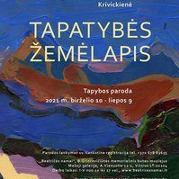 The poster of an exhibition "Identity Map". Art by Asta Kulikauskaite Krivickiene.