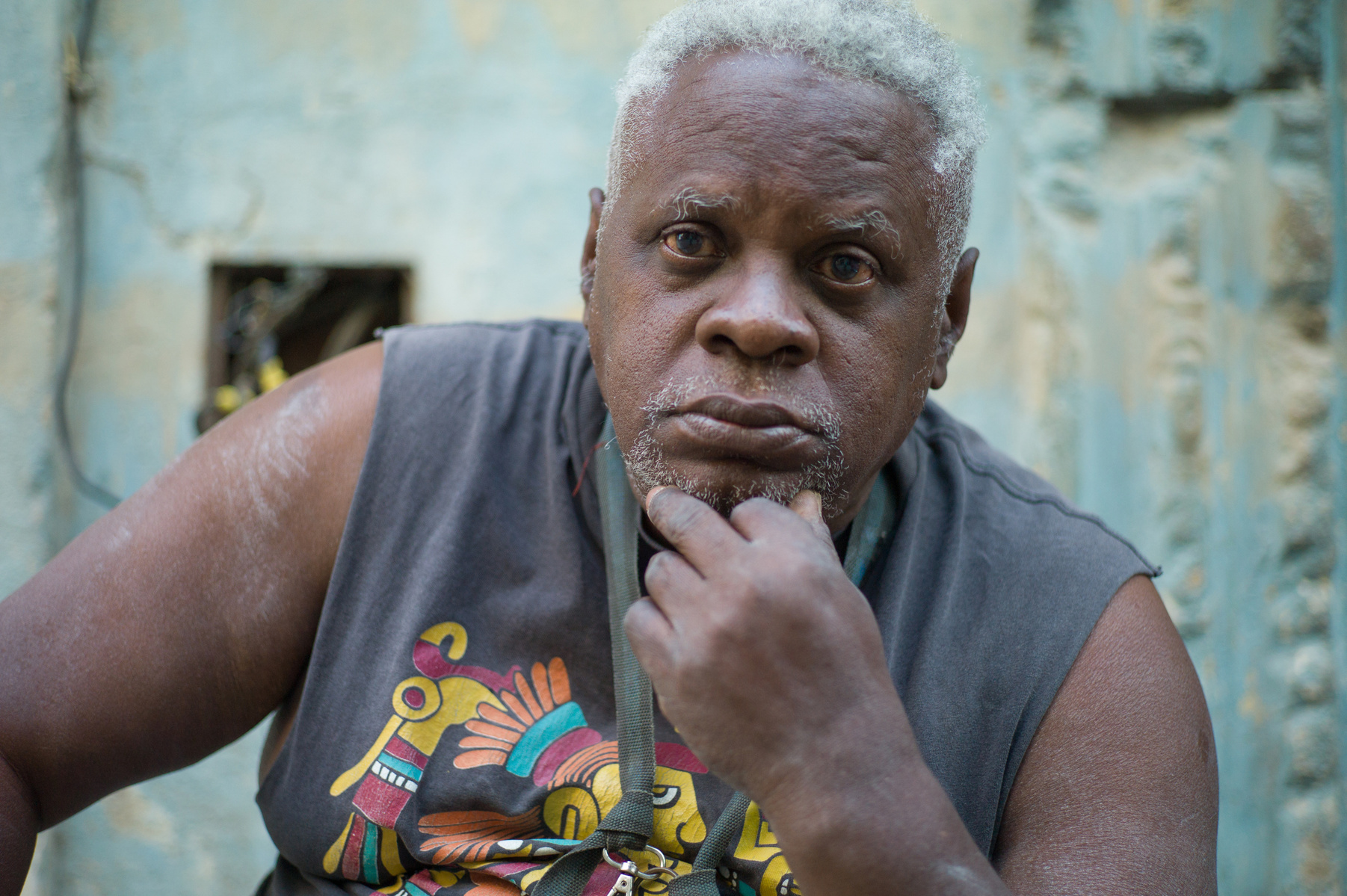 Portrait of a middle-aged man in Havana, Cuba.