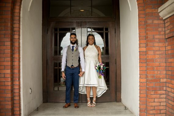 Gwinnett County courthouse wedding photos 