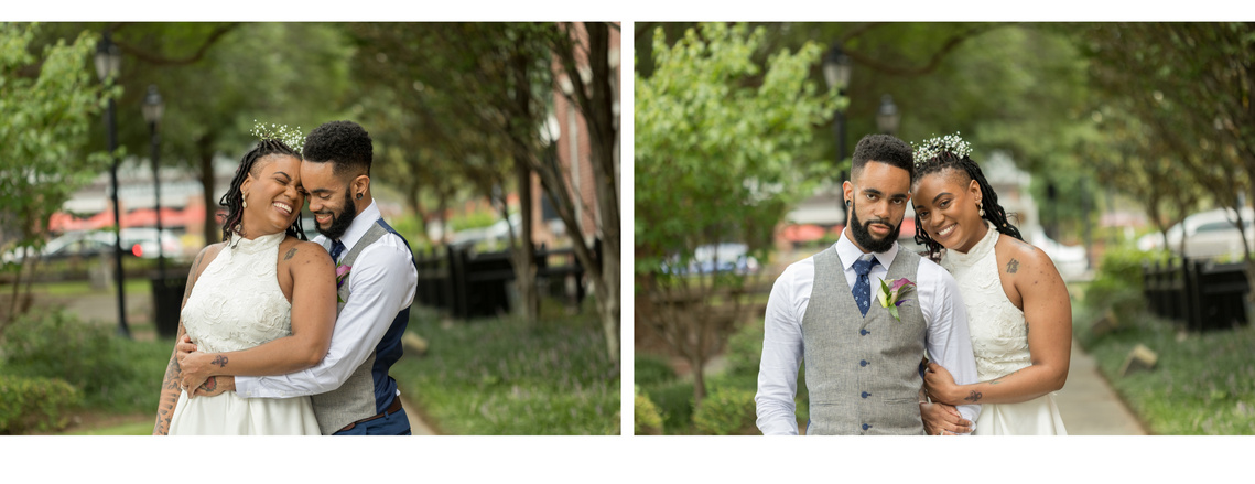 Beautiful Pictures of a couple at their courthouse wedding