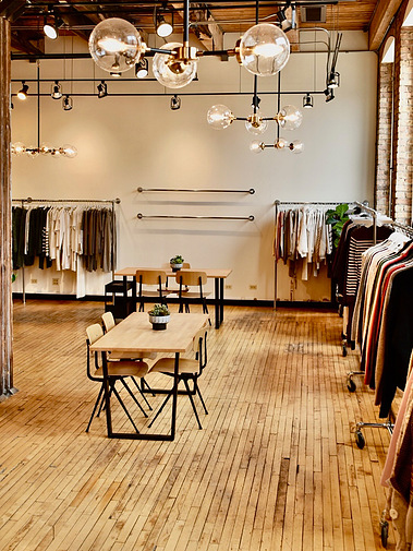 Step inside Pivet Showroom — Chicago's premier contemporary women's apparel showroom. Discover curated collections in a modern, light-filled space designed for retailers and buyers.