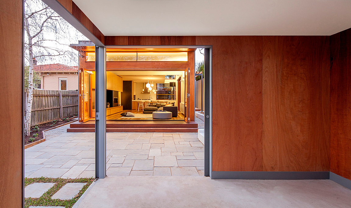 A view from the garage / outdoor room