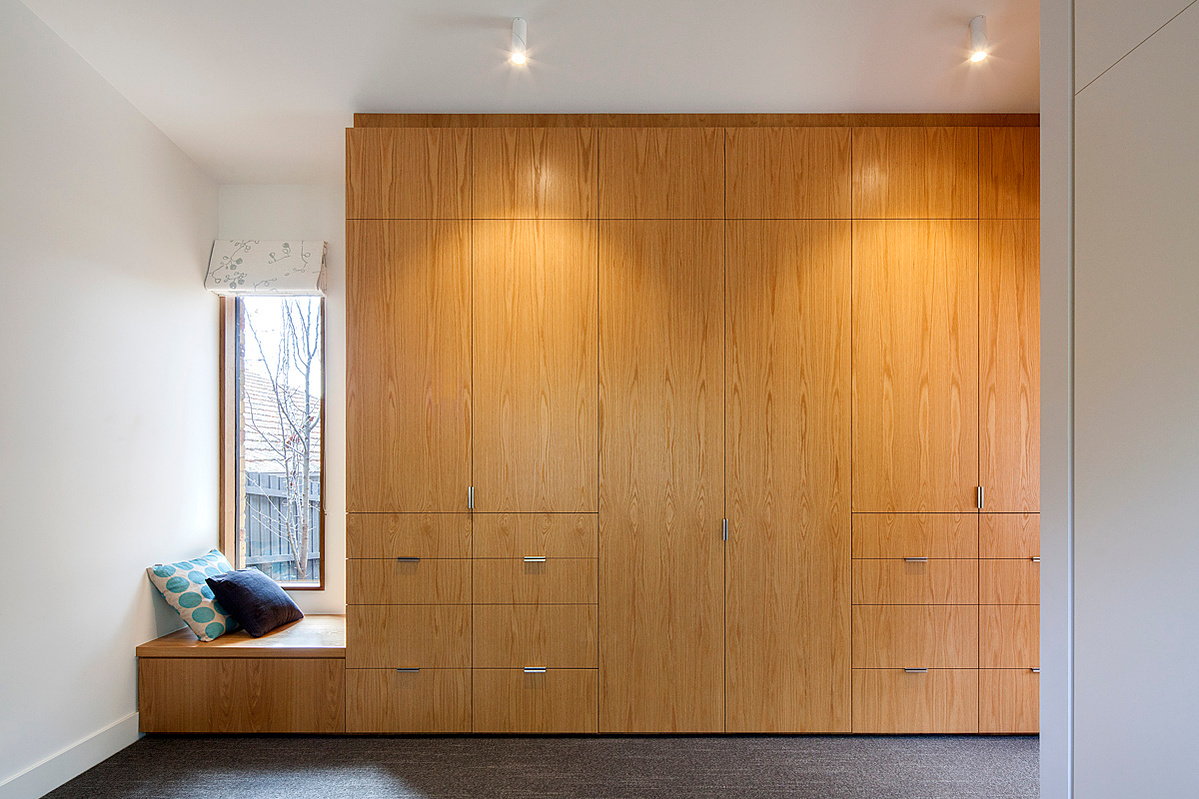 Feature storage in the main bedroom