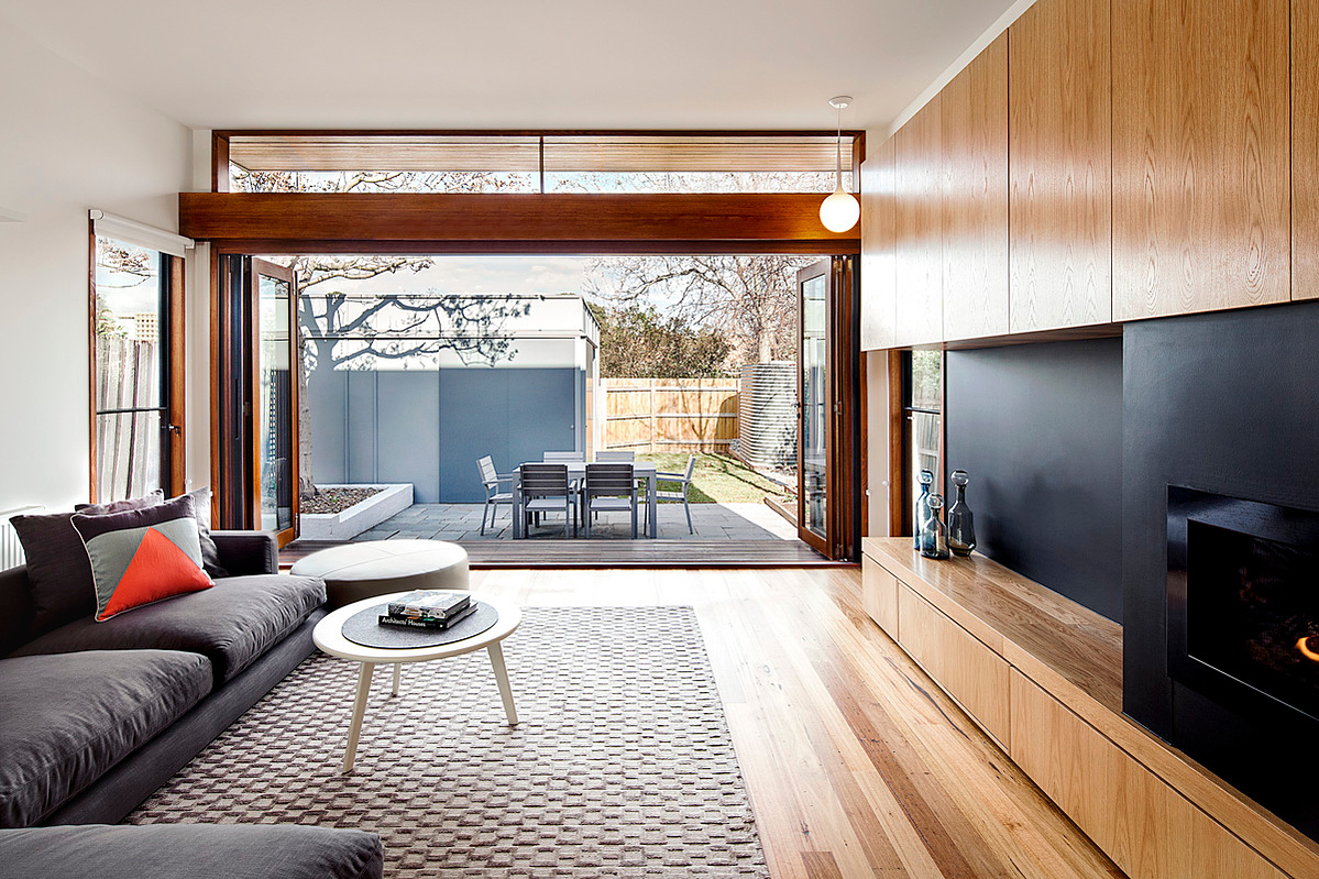 Kitchen dining living space to the ground floor with access to the garden beyond