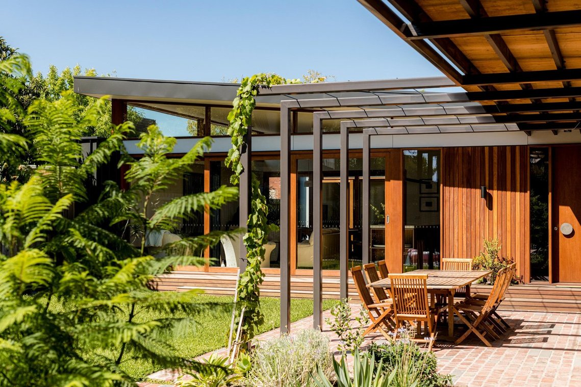 Sustainable north facing home with Australian garden and timber cladding