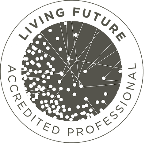 Logo of the Living Futures Institute. Paul Baker is Living Futures Institute accredited  