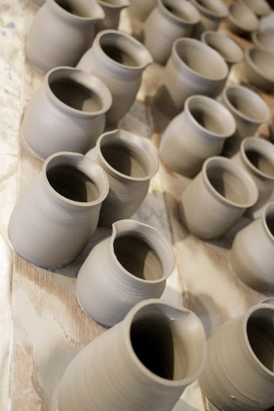clay pots before being fired